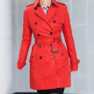 Banana Republic red trenchcoat